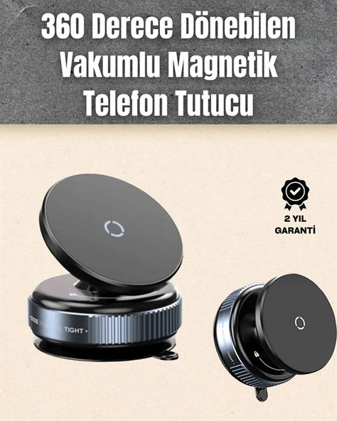 Çok Yönlü Döner Başlıklı Vakumlu Araç Telefon Standı – Sert Yollarda Stabil Kullanım ürün görseli 1