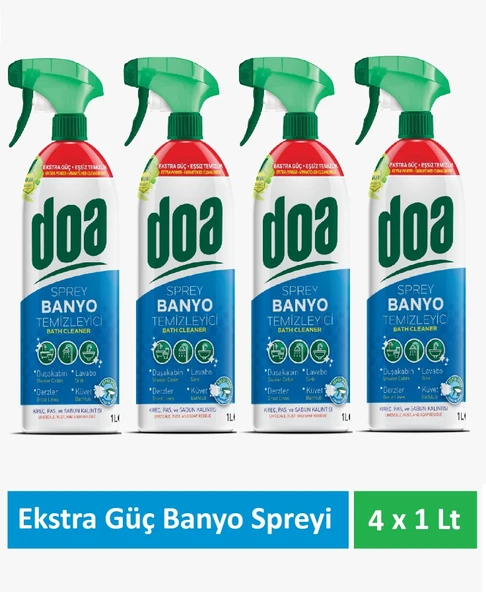 Doa Banyo Extra Güç Temizlik Spreyi 1 Lt x 4 Adet ürün görseli 1