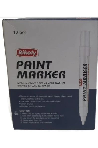 Rikoty Paint Marker Markalama Kalemi 12 Adet - Kırmızı ürün görseli 1