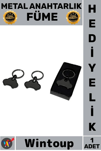 #Anahtarlık Şık Lüks Dayanıklı Paslanmaz Çelik Özel Tasarım Hediye Kurumsal Metal Anahtarlık Füme ürün görseli 1