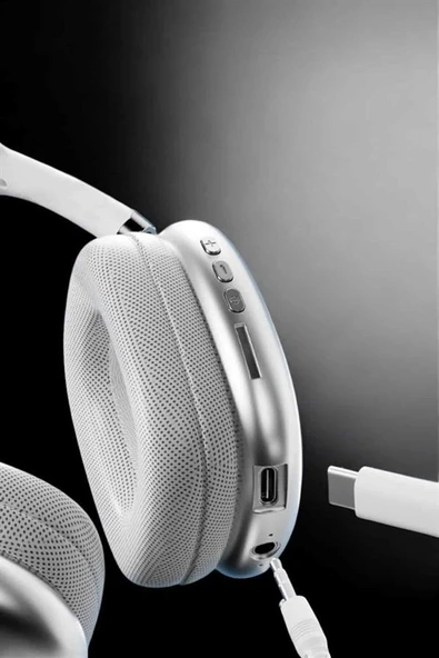 P9 Air Max Kablosuz 5.0 Mikrofonlu Bluetooth Kulaklık Beyaz Yüksek Ses Kaliteli ürün görseli 1