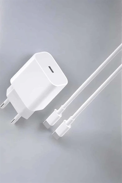 İos Uyumlu Type-c Girişli Hızlı Şarj 15/15 Pro Max Adaptör Ve Kablosu ürün görseli 1