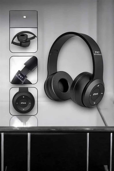 Kulak Üstü Tf Kart Ve Aux Destekli Ergonomik Bluetooth Kulaklık ürün görseli 1