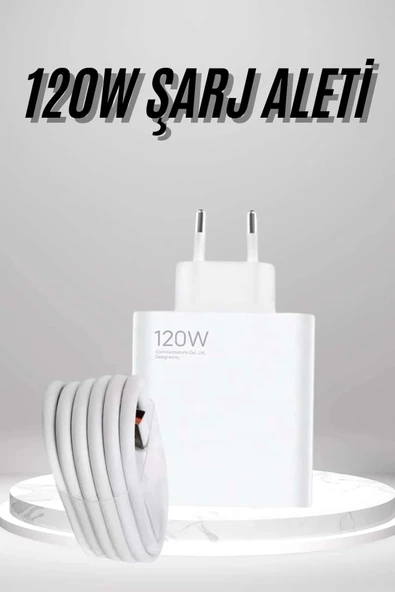 Type C Yüksek Hızlı Şarj Aleti Beyaz 120w Ultra Uzun Ömürlü ürün görseli 1