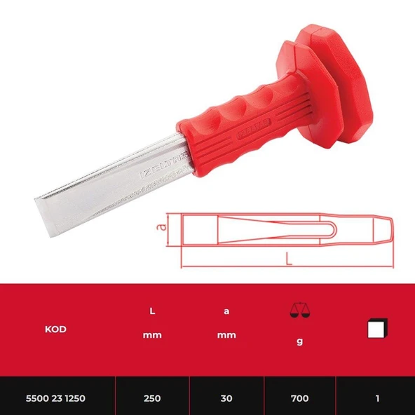 İzeltaş 5500231300 Düz Keski Kalkan İzoleli 300 mm ürün görseli 1