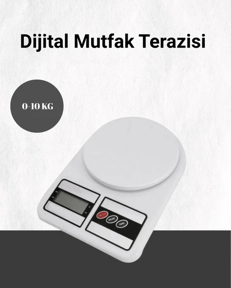 Hassas Ölçüm İçin Dijital Mutfak Tartısı – 10 Kg Kapasiteli ürün görseli 1