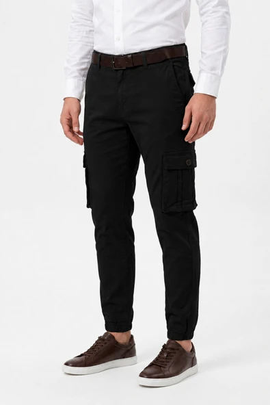 Erkek Kanvas Kargo Cepli Paça Lastikli Pantolon BGL-ST05471 ürün görseli 1