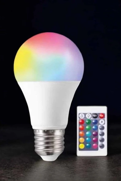 Renk Değiştirebilen Rgb Işıklı Led Ampul A+enerji 15 Watt Led Işık ürün görseli 1
