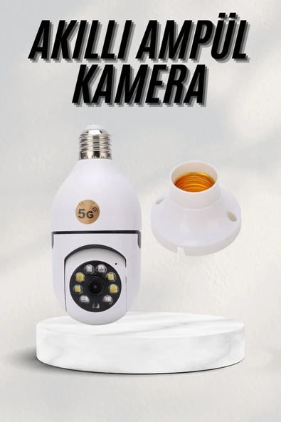 Akıllı Kamera Wifi Kamera Duylu Ampul Görünümlü 360 Derece Dönebilen Ev Kamerası ürün görseli 1