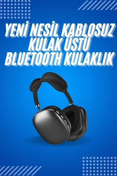 2025 Model Kulak Üstü Kablosuz Bluetooth Kulaklık Gürültü Azalta Uzun Pil ürün görseli 1