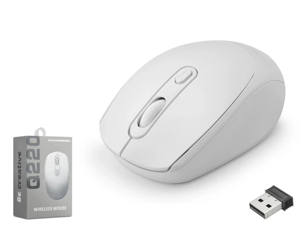 Kablosuz Mouse 1600 Dpi Beyaz Q220W ürün görseli 1