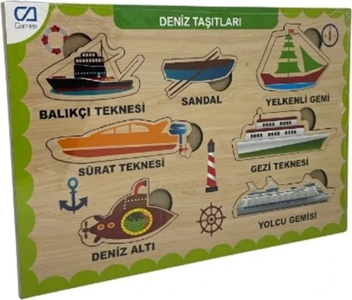 Ca Games Ahşap Puzzle Deniz Taşıtları 19X29 CM ürün görseli 1