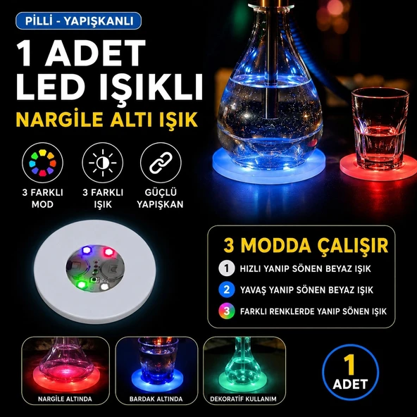 RGB LED Nargile Altı Işık 1 Adet ürün görseli 1