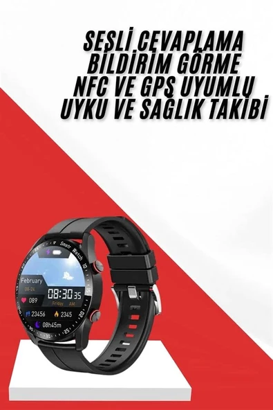 Yeni Nesil Akıllı Saat Arama Cevaplayan Uzun Pil Ömrü Müzik Dinleme ürün görseli 1