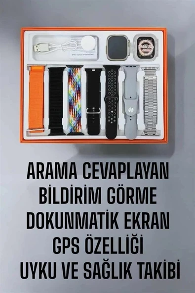 Akıllı Saat 7 Kordonlu Metal,plastik Ve Hasır Kordon Seçeneği ürün görseli 1