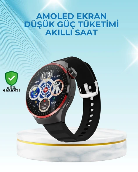 Nfc Destekli Akıllı Saat Amoled Ekranlı Şık Tasarım ürün görseli 1