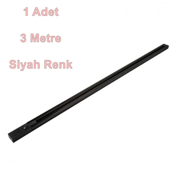 CATA Monofaze 3mt SİYAH Spot Rayı Alüminyum 3 Metre ürün görseli 1