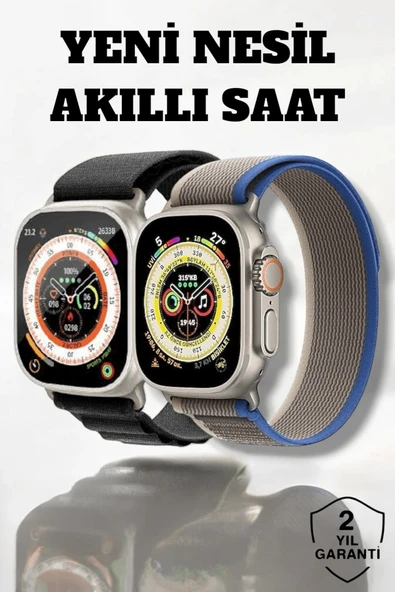 49mm Ekranlı, Kan Basıncı Ve Adımsayar Özellikli Bluetooth Akıllı Saat ürün görseli 1
