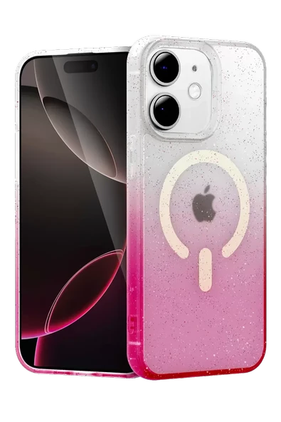 Newface Apple iPhone 11 Pummel Shiny Magsafe Kapak - Pembe ürün görseli 1