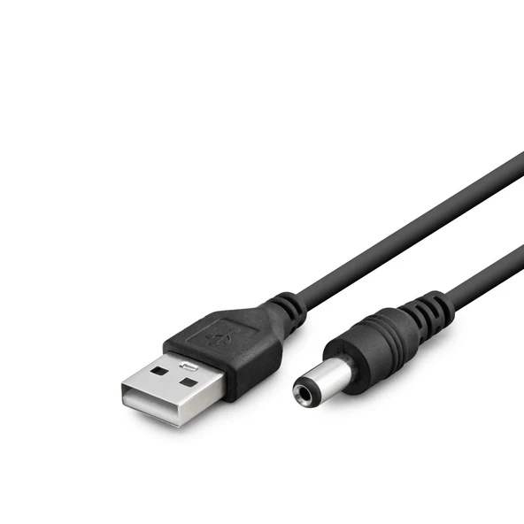 Tablet Şarj Kablosu Usb To 5.5*2.5 1M Siyah HDX1323 ürün görseli 1