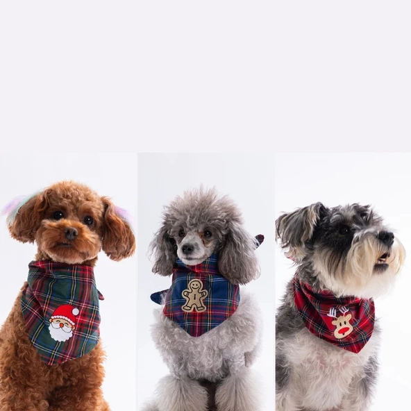 Pawstar Lüx Küçük Köpek Yılbaş Fuları 2No(34-50cm) 1TANE ürün görseli 1
