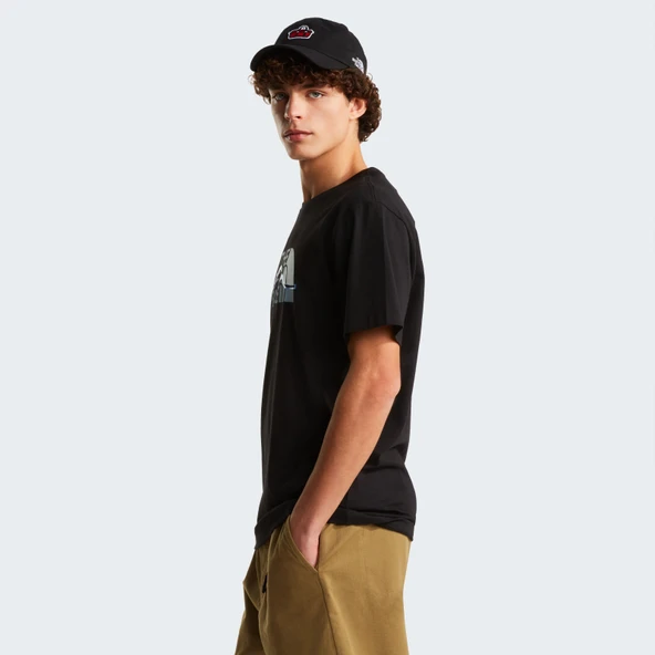 M MOUNTAIN LINE REGULAR SHORT SLEEVE TEE Black Black L - Resim 3