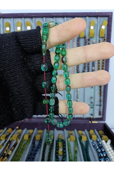 SEVER DOĞAL TAŞ Muhammed Tacir Usta İşçilik & İmzalı Sistemli Tesbih ürün görseli 1