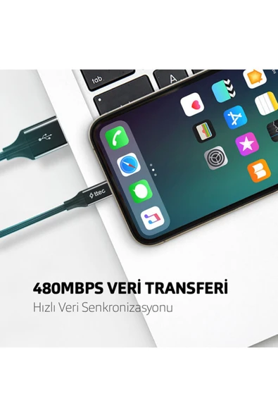 Ttec Alumicable Iph. Şarj Kablosu-siyah Siyah - Resim 5