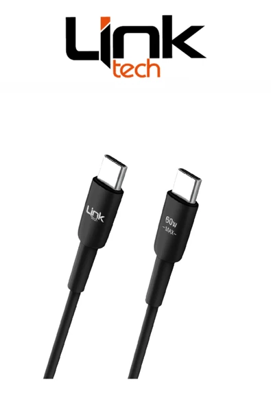 Linktech K604 Safe PD 60W Hızlı Şarj 3A Tip-C Tip-C Şarj Kablosu Siyah ürün görseli 1