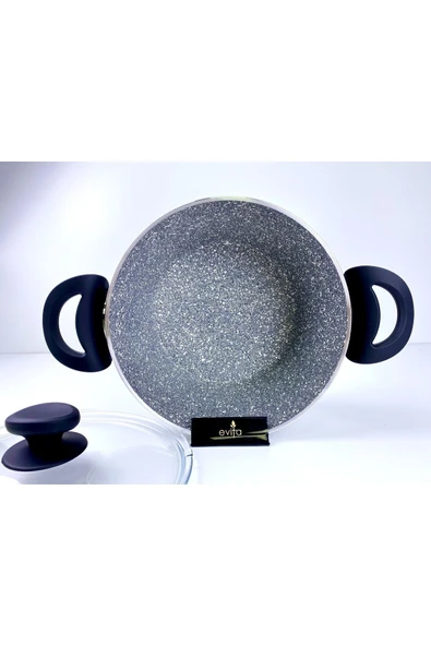 Evita Eco Bio Granit 30 Cm Derin Tencere - Resim 4