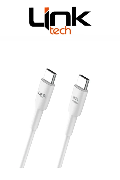 Linktech K604 Safe PD 60W Hızlı Şarj 3A Tip-C Tip-C Şarj Kablosu Beyaz ürün görseli 1