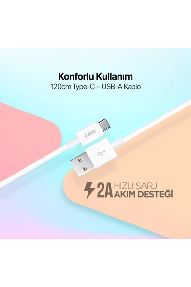 Ttec Type-C Şarj Kablosu Beyaz Beyaz - Resim 3
