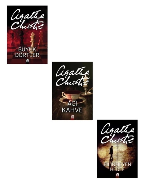 Agatha Christie Seti 3 Kitap (Bilinmeyen Hedef + Acı Kahve + Büyük Dörtler) ürün görseli 1