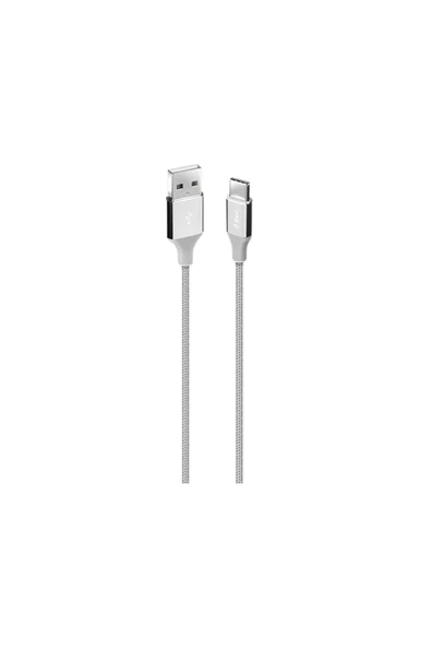 Ttec AlumiCable USB-A -USB-C Şarj Kablosu Gümüş 2DK18G Beyaz ürün görseli 1