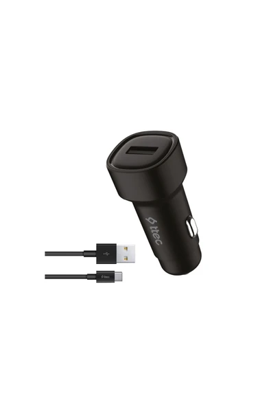 Ttec SmartCharger 2.4A Araç Şarj Aleti  + USB-C Kablo Siyah ürün görseli 1