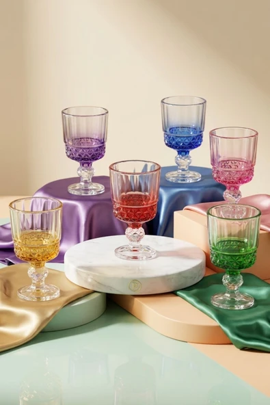 PLT Design Kısa Maiorca 6 Renk Kahve Yanı Su Meşrubat Bardağı 65ml ürün görseli 1