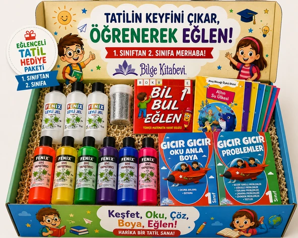 1. Sınıftan 2.Sınıflara Geçenler İçin Eğlenceli Tatil Hediye Paketi ürün görseli 1