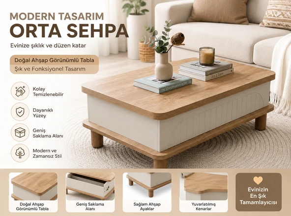 ODECOR SAFİRMEŞE AKILLI SEHPA ürün görseli 1