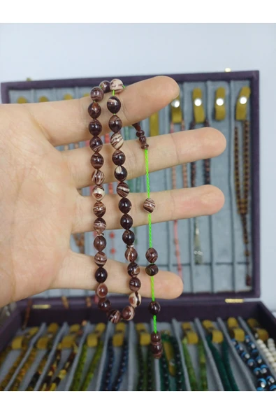 SEVER DOĞAL TAŞ Muhammed Tacir Usta İşçilik & İmzalı Sistemli Tesbih ürün görseli 1