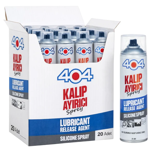 404 Silikonlu Kalıp Ayırıcı Sprey 400 ML - 20 Adet - Koli Fiyatı ürün görseli 1