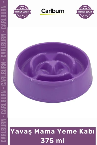 #Petshop Kedi Köpek Sağlıklı Beslenme Hazımsızlık Önleyici Kaliteli Yavaş Mama Yeme Kabı 375 ml ürün görseli 1
