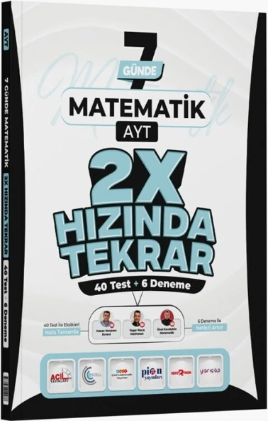 AYT Matematik 7 Günde 2X Hızında Tekrar Deneme Ders Platosu ürün görseli 1