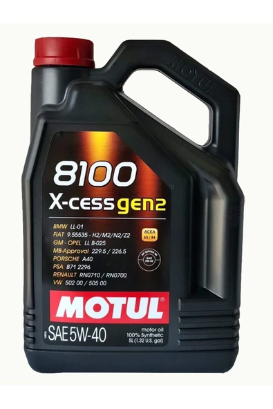 Motul 8100 X-Cess Gen2 5W-40 5 lt Motor Yağı ürün görseli 1
