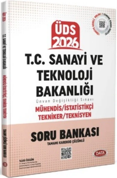 2026 ÜDS T.C. Sanayi ve Teknoloji Bakanlığı Mühendis İstatistik Tekniker Teknisyen Soru Bankası Data Yayınları ürün görseli 1