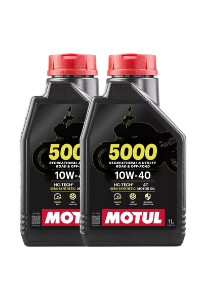 Motul 5000 10W-40 4T 1 lt 2'li Motosiklet Yağı ürün görseli 1