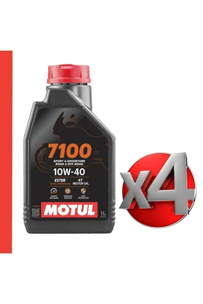 7100 10w40 1lt %100 Sentetik 4t Motor Yağ 4 Adet Yeni Tarihli Ürün ürün görseli 1