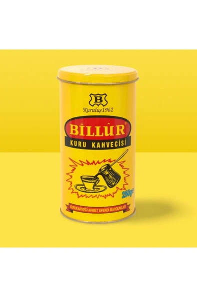 BİLLUR KAHVE Metal Silindir Kutu Billur Kahve 250gr. ürün görseli 1
