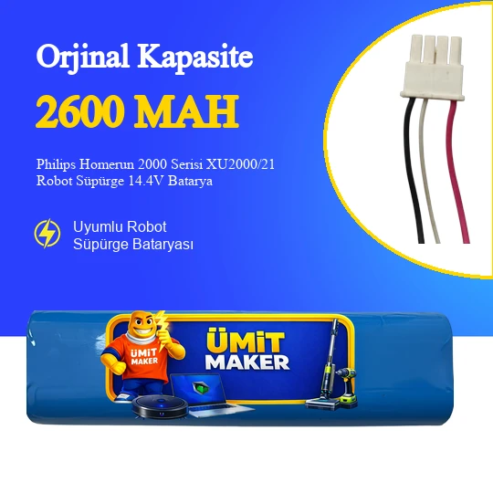 Philips Homerun 2000 Serisi XU2000/21 Robot Süpürge 2600 mAh Batarya ürün görseli 1