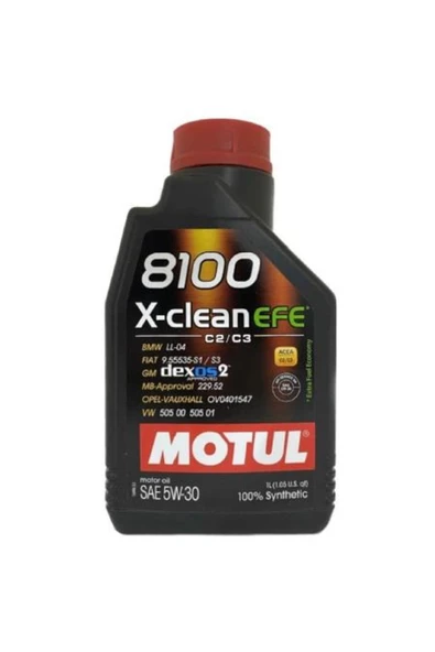 MOTUL 8100 X-clean Efe C2/c3 5w-30 Tam Sentetik Motor Yağı 1 L ürün görseli 1