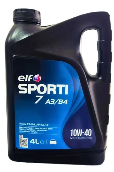 Sporti 7 A3-B4 10W-40 Motor Yağı 4 Litre (Üretim Yılı: 2025) ürün görseli 1